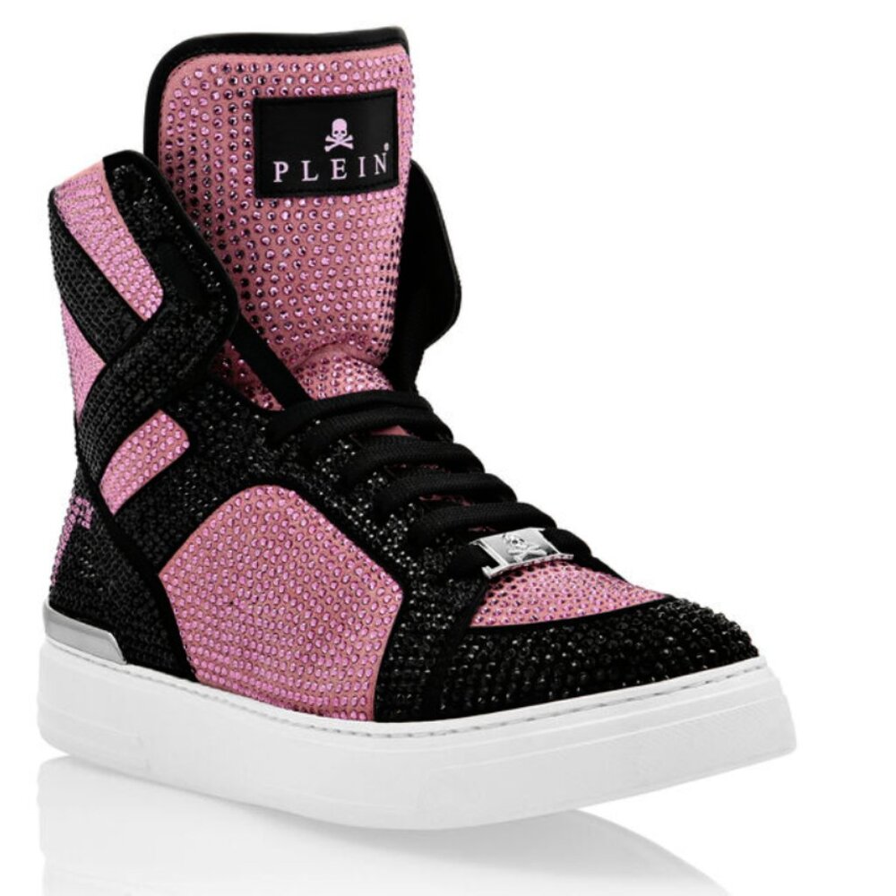 Phillip Plien Money Beast Hi-Top Sneakers (Pink)